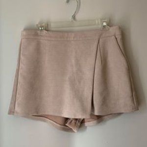Suede Light Tan Skort